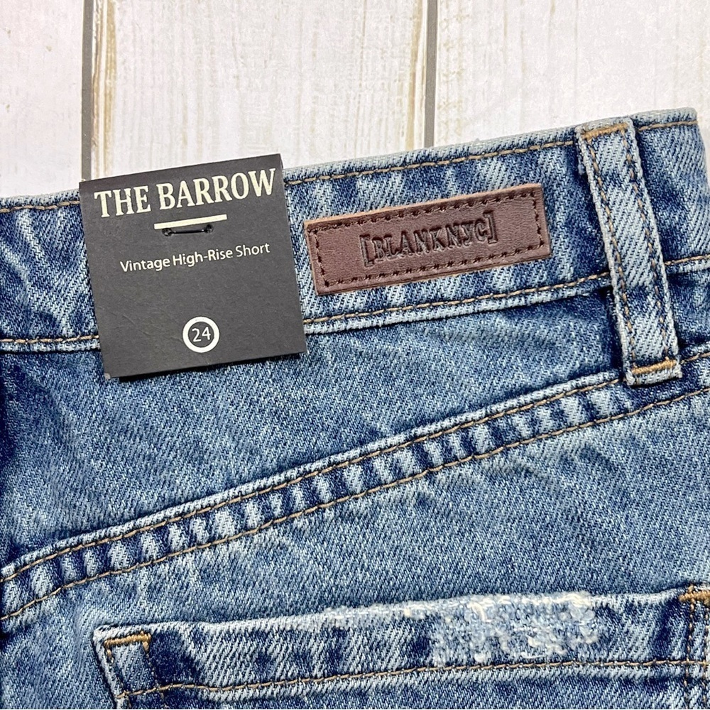 Blank NYC | Vintage Wash 70s Vibe Cowgirl High Rise Denim Shorts Jorts | 24 - Picture 8 of 12